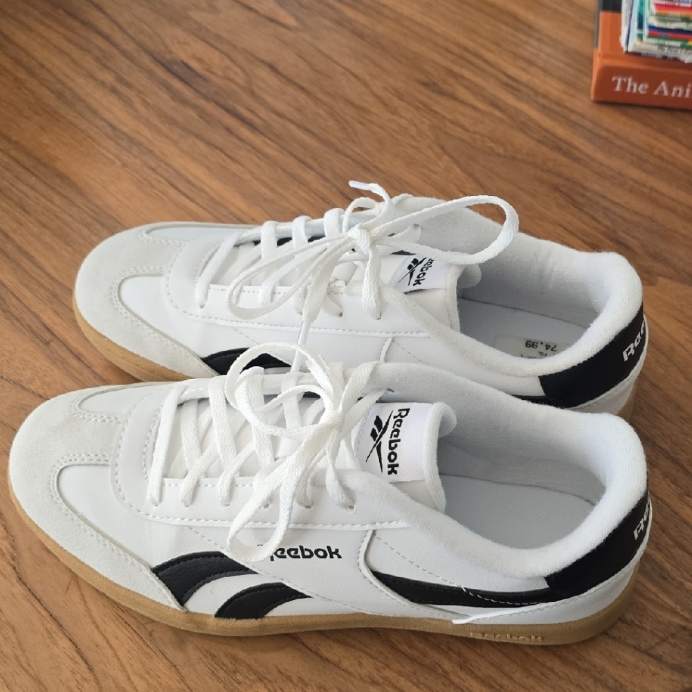 Reebok Classic White and Black Trainers